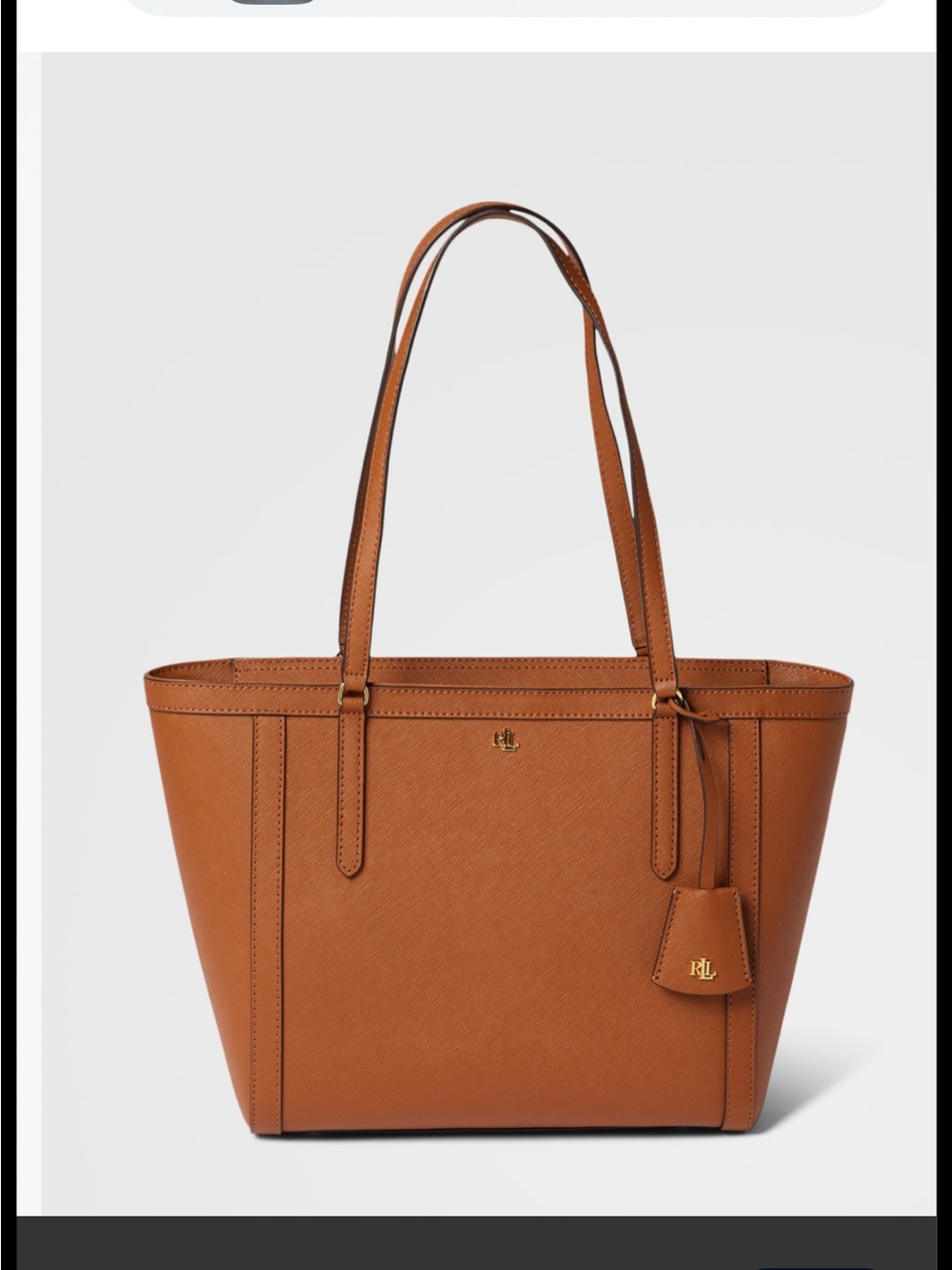 Lauren Ralph Lauren Leather Medium Shopper Tote Bag